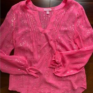 LP Pink Women's Top with Metallic Accents